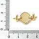 Rack Plating Brass Micro Pave Clear Cubic Zirconia Rhombus Links Connector Charms(KK-K385-105G-02)-3