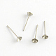304 Stainless Steel Flat Round Blank Peg Stud Earring Settings(STAS-R055-13)-1