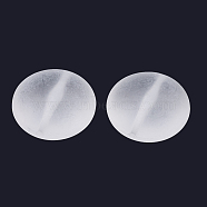 Transparent Frosted Acrylic Beads, Flat Round, WhiteSmoke, 27x13mm, Hole: 2mm, about 77pcs/500g(FACR-N002-04)