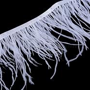 Fashion Ostrich Feather Cloth Strand Costume Accessories, White, 100~150mm, about 10m/bag(FIND-R030-10-15cm-10)