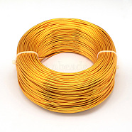 Round Aluminum Wire, Bendable Metal Craft Wire, for DIY Jewelry Craft Making, Orange, 6 Gauge, 4mm, 16m/500g(52.4 Feet/500g)(AW-S001-4.0mm-17)