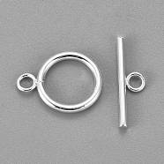304 Stainless Steel Toggle Clasps, Silver, Ring: 21x16x2mm, hole: 3mm, Bar: 23x7x2mm, Hole: 3mm(STAS-H380-05S)