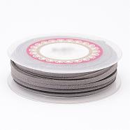 Faux Suede Cord, Faux Suede Lace, Gray, 3x1.5mm, about 5.46 yards(5m)/roll(LW-D009-01)