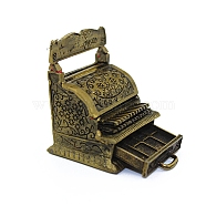 Miniature Alloy Cash Register, for Dollhouse Accessories Pretending Prop Decorations, Antique Bronze, 28x30x39mm(MIMO-PW0001-045AB)