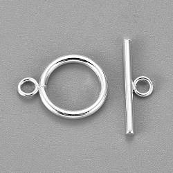 304 Stainless Steel Toggle Clasps, Silver, Ring: 21x16x2mm, hole: 3mm, Bar: 23x7x2mm, Hole: 3mm(STAS-H380-05S)