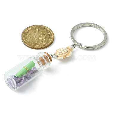 Wishing Bottle Glass Pendant Keychains(KEYC-JKC00498)-5