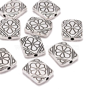 12mm Rectangle Alloy Beads
