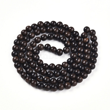 Undyed & Natural Ebony Wood Beads Strands(WOOD-T024-033)-2