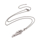 Brass Human Hug Pendant Necklace with 201 Stainless Steel Curb Chains for Women(NJEW-I114-01P)-2