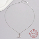 Rhodium Plated 925 Sterling Silver Pendant Necklaces(IZ0556)-2