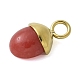 304 Stainless Steel Natural Carnelian(Dyed & Heated) Pendants(STAS-L277-07G-08)-2