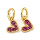 Rack Plating Brass Micro Pave FireBrick Cubic Zirconia Pendants(KK-P245-02G-01)-1