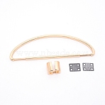 Alloy Bag Handles, with Iron Shim & Screws, Bag Replacement Accessories Light Gold, 52x159x4mm(PALLOY-WH0071-86LG)