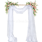 Polyester Gauze Fabric, for Wedding Decoration, White, 1600x0.1mm, 6m/pc(DIY-WH0622-586A)