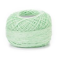 21S/2 8# Cotton Crochet Threads, Mercerized Cotton Yarn, for Weaving, Knitting & Crochet, Light Green, 1mm, 50g/roll(YCOR-A001-01L)