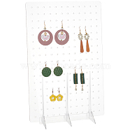 Transparent Acrylic Slant Back Earring Display Stands, Earring Organizer Holder, Rectangle, Clear, Finish Product: 30x10.9x43cm(EDIS-WH0029-94)
