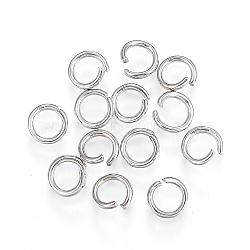 Tarnish Resistant 304 Stainless Steel Jump Rings, Open Jump Rings, Stainless Steel Color, 18 Gauge, 6x1mm, Inner Diameter: 4mm(STAS-F110-06P)