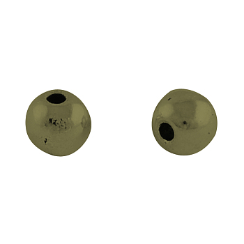 Tibetan Style Alloy Round Spacer Beads, Cadmium Free & Nickel Free & Lead Free, Antique Bronze, 4mm, Hole: 1mm