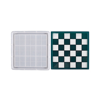 DIY Silicone Coaster Molds, Resin Casting Molds, for UV Resin, Epoxy Resin Jewelry Making, Tartan Pattern, Square, 150x150x12mm, Inner Diameter: 136x136mm