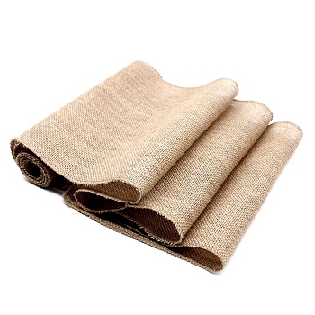Jute Table Runners/Tablecloths, for Wedding Party Festival Home Decorations, Rectangle, BurlyWood, 5000x300mm