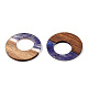 Transparent Resin & Walnut Wood Pendants(RESI-ZX017-46)-2