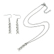 DNA Double Helix Alloy Pendant Necklaces & Danhle Earrings Jewelry Sets(SJEW-JS01279)-1