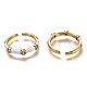 Brass Micro Pave Clear Cubic Zirconia Cuff Rings(RJEW-C100-23G-F)-2