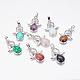 Natural & Synthetic Mixed Stone Pendants(G-G651-A)-1
