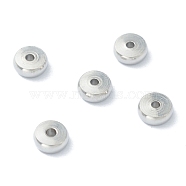 202 Stainless Steel Spacer Beads, Flat Round, Stainless Steel Color, 4x1.5mm, Hole: 0.9mm(STAS-H152-05A-P)
