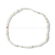 2mm Natural Pink Opal Faceted Round Beaded Stretch Bracelets for Women, Inner Diameter: 2 inch(5cm)(BJEW-JB10843-01)