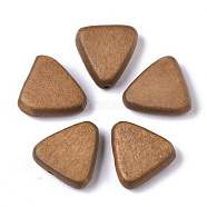 Painted Natural Wood Beads, Triangle, Peru, 16x15~16x5.5mm, Hole: 1.5mm(WOOD-R265-05E)