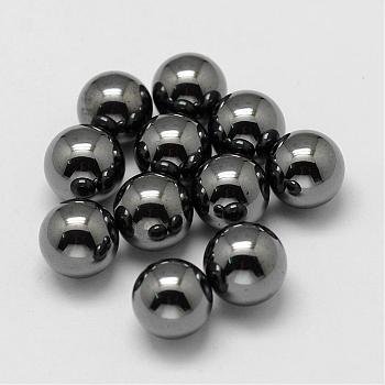 Non-magnetic Synthetic Hematite Beads, Gemstone Sphere, No Hole/Undrilled, Round, 6mm