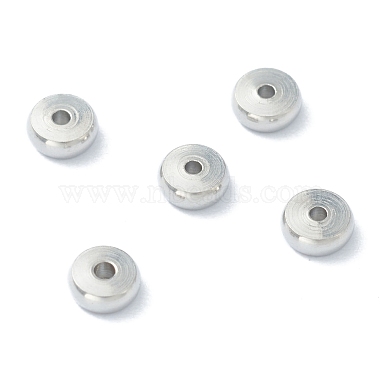 Stainless Steel Color Flat Round Stainless Steel Spacer Beads