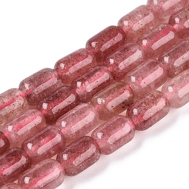 Indian Red Column Strawberry Quartz Beads