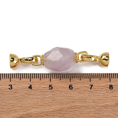 Rack Plating Brass and Amethyst Flod Over Clasps(KK-B103-05G-01)-3