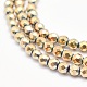 Electroplate Non-magnetic Synthetic Hematite Beads Strands(G-L487-C-21)-2