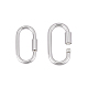 2Pcs 2 Styles 925 Sterling Silver Locking Carabiner Clasps(STER-PH0003-92)-1