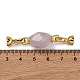 Rack Plating Brass and Amethyst Flod Over Clasps(KK-B103-05G-01)-3