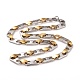 Chapado al vacío 304 collar de cadenas de eslabones ovalados de acero inoxidable(STAS-E160-22GP)-1
