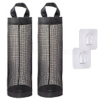 Polyester Mesh Storage Bags, Rectangle, with Hanger Hook, Gray, 44.5cm(ABAG-WH20003-03A)