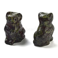 Natural Dragon Blood Carved Figurines, for Home Office Desktop Decoration, Cat, 10.5~13x16~18x21.5~23.5mm(DJEW-L023-B25)