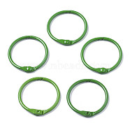 Spray Painted Iron Split Key Rings, Ring, Green, 30x4mm(IFIN-T017-01C)