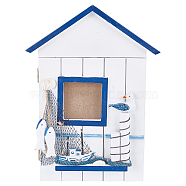 PANDAHALL ELITE Wood Mediterranean House Key Box, Colorful, 22x30cm(CON-PH0002-29)