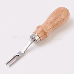 Handmade Leather Craft, Leather Edge, Beveler Leather, Cutting Skiving, Trimming Tool, Stainless Steel Color, 17x3.3cm(TOOL-WH0048-02)