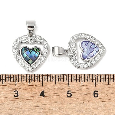 Rack Plating Brass Enamel Micro Pave Clear Cubic Zirconia Pendants(KK-K380-04P)-3