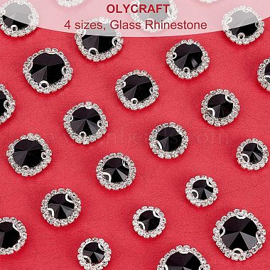 Olycraft 32Stk. 4 Stil zum Aufnähen von Strasssteinen(GLAA-OC0001--26)-4