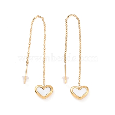 Heart 304 Stainless Steel Stud Earrings