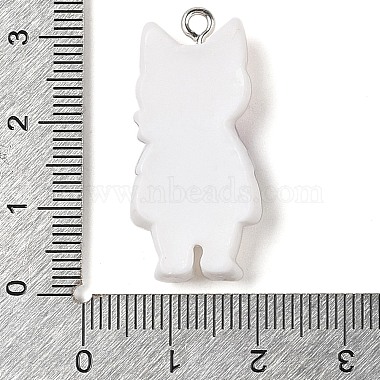 pendentifs chat en résine opaque(RESI-S399-07B)-3