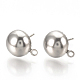 Boucles d'oreilles à tige en acier inoxydable anti-ternissement 304(STAS-R096-12mm-01)-1