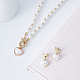 Anattasoul ABS-Kunststoffperlen-Herzanhänger-Halskette mit Perlenketten und baumelnden Ohrsteckern(SJEW-AN0001-18)-7